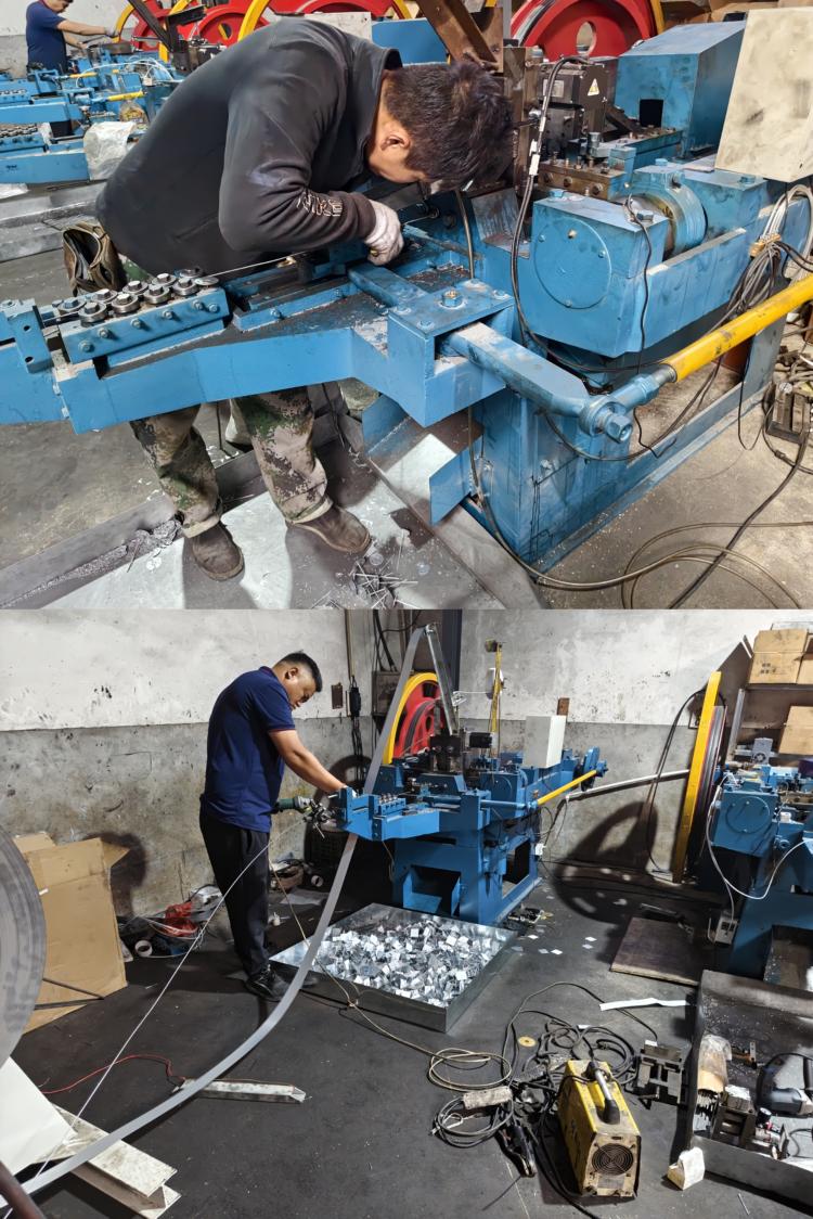 Insulation pin production workers