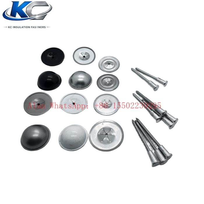 SUS 304/316 pin Bimetal Insulation Pins with Black Dome Cap Washer