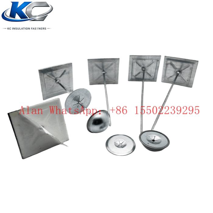 50*50mm base 12Ga adhesive insulation spikes