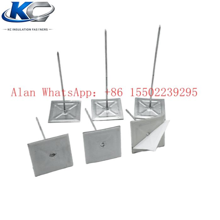 Customizable length self adhesive insulation hangers for fiberglass duct wrap systems